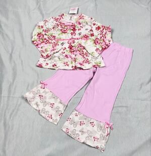 Vintage Baby Nay Girls Floral Princess 2 Pc Outfit Set NWT 3T Made in USA